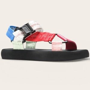 $530 OFF-WHITE C/O VIRGIL ABLOH TREK LOGO SANDAL‎ SIZE 36 / 6 US BLACK